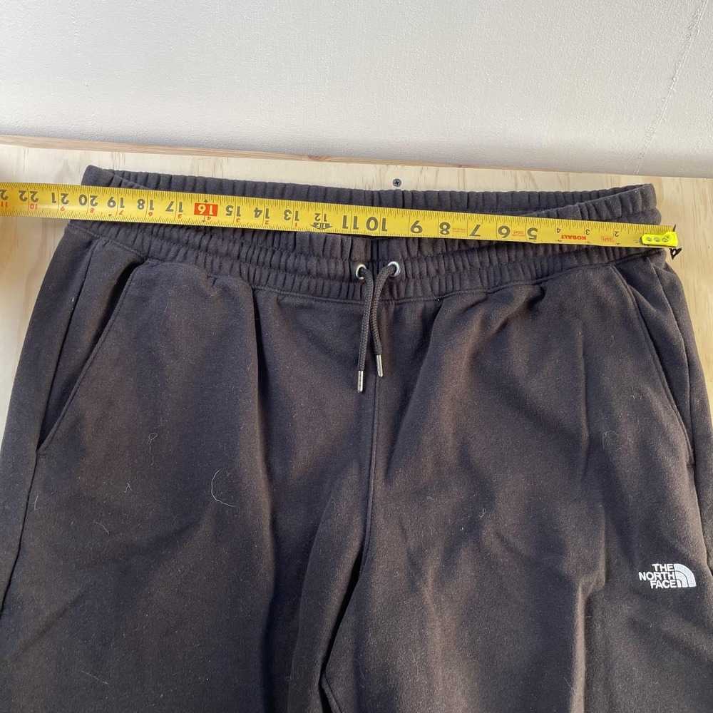 The North Face Sweatpants Womens XXL Black Fleece Straight Leg Slit Lounge - Picture 3 of 7